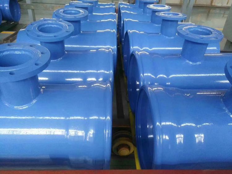 涂塑钢制承插单盘三通